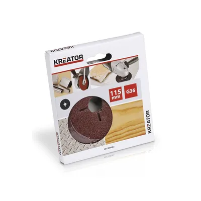 Produktbild von Satz aus 5 Schleifscheiben für Winkelschleifer – Körnung 36 – ø 115 mm – Kreator
