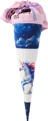 Produktbild von Schultüten Stoffpaneel - Einhorn / Lila