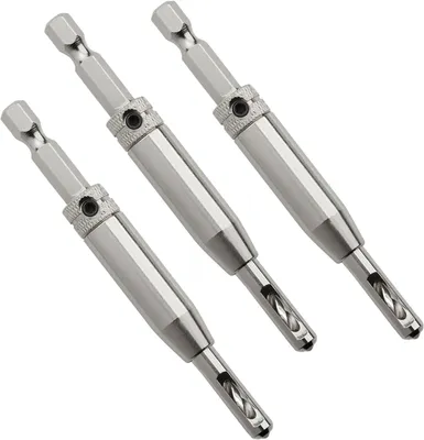 Produktbild von 3 Stück Zentrierbohrer Ø 2,7 mm HSS mit Sechskantschaft für Türscharniermontage