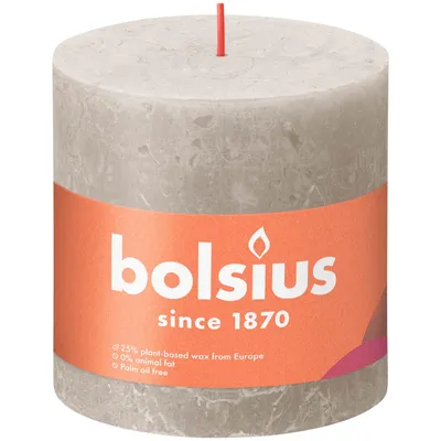 Produktbild von Bolsius Rustik Shine, Zylinder, Grau, 62 h, 1 Stück(e)