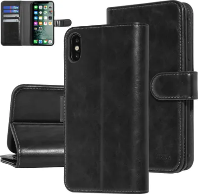 Produktbild von UNIQ Accessory Apple iPhone Xs Max Black Soft Touch Book type case