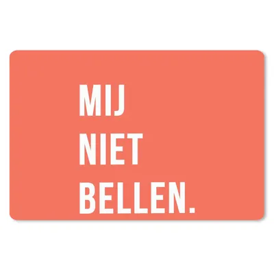Produktbild von MuchoWow® Mauspad Mousepad Zitate - Sprichwörter - Ruf mich nicht an. - Orange - Weiß 27x18 cm - Mousepads - Maus Mat - Pad - Mausunterlage - Büroartikel - Desk Matten