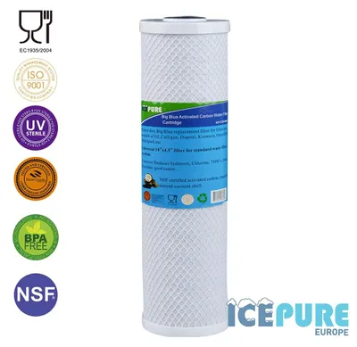 Immagine prodotto di Alapure 20 pollici grande filtro a carbone blu - blocco di carbone ALA-CTO20BB