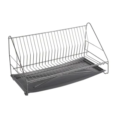 Obrázek produktu pro Stojan na talíře s odkapávačem na nádobí 50 x 24 cm Kovový