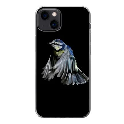 Produktbild von MuchoWow® Handyhülle Schutzhülle Hülle für iPhone 13 Vögel - Federn - Schwarz Silikon Softcase Handy Hülle - Karteninhaber