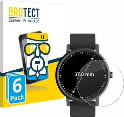 Produktbild von 6x BROTECT Schutzglas für Armbanduhren (Kreisrund, ø: 37 mm) Schutzfolie Panzer Folie Glas Display Schutz klar