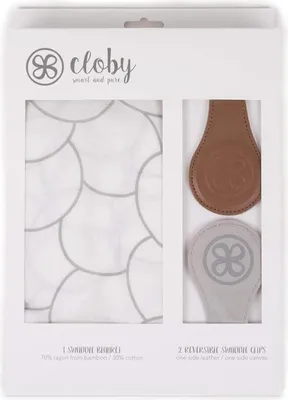 Produktbild von Cloby Magnetclips +Tuch/Swaddle Brown