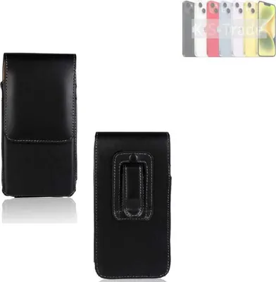 Produktbild von K-S-Trade Gürteltasche kompatibel mit Apple iPhone 15 Plus Schutz Hülle Handy Hülle mit Magnetverschluss Holster in schwarz