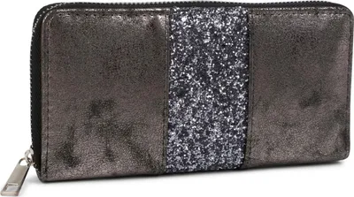 Produktbild von styleBREAKER Geldbörse mit umlaufendem Pailletten Streifen, Reißverschluss, Portemonnaie, Damen 02040056