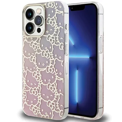 Custodia Rigida Hello Kitty Per IPhone 15 Pro - Effetto Oro Rosa Con Tecnologia IML