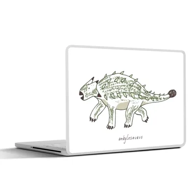 Produktbild von MuchoWow® Laptop Aufkleber Sticker Cover Kinderzimmer - Ankylosaurus - Dinosaurier - Jungen - Mädchen - Kinder 30x22 cm - Laptop-Sticker