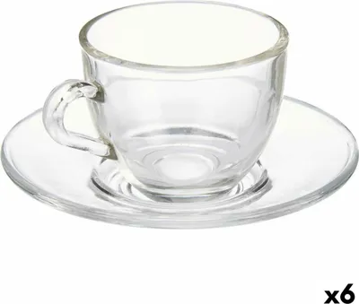 Obrázek produktu pro Hrnek s průhlednou skleněnou deskou 85 ml (6 kusů)