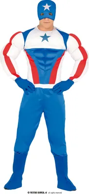 A man wearing a superhero costume.