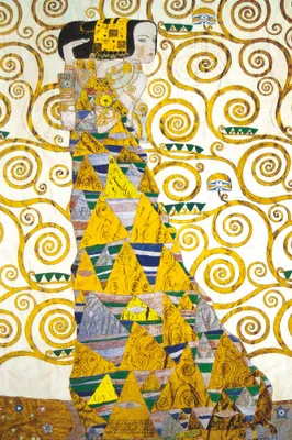 Obrázek produktu pro Gustav Klimt art print obraz - Očekávání, 1905-1909 (detail) (120 x 80 cm)