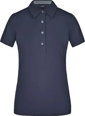 Produktbild von Ladies' Plain Polo Polo mit modischem Einsatz navy/navy-white, Gr. XL
