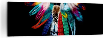 Produktbild von Bild auf Leinwand - Leinwandbild - Vogel Feder Farbe Komposition - 160x50cm - Wand Bild - Wanddeko - Leinwanddruck - Bilder - Kunstdruck - Wanddekoration - Leinwand bilder - Wandkunst - AB160x50-2932