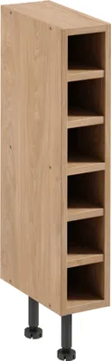 Produktbild von Regalunterschrank 15 cm Küchenmöbel ohne Arbeitsplatte, Sorento D15P Sonoma Eiche