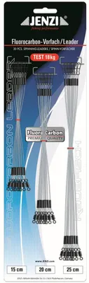 Produktbild von Jenzi Fluorocarbon-Vorfächer Leader geflochten mit Wirbel 18kg 30Stk