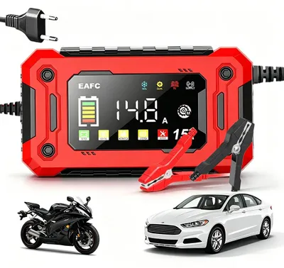 Obrázok produktu pre Nabíjačka autobatérií, inteligentné nabíjanie, technológia pulznej opravy, 12V, 15A
