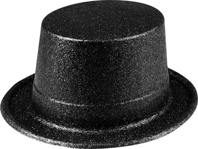 Produktbild von Boland 04252, Karnevalskostüm-Hut, Uni, Glitter, Schwarz, 250 mm, 290 mm