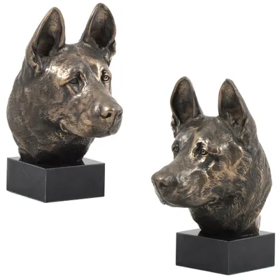 Obrázok produktu pre Art-Dog Busta – Nemecký ovčiak – odliatok z bronzového prášku a živice
