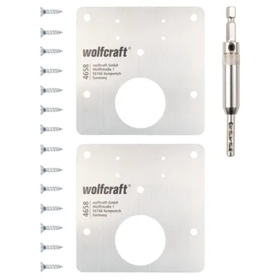 Obrázek produktu pro Wolfcraft Zestaw Naprawczy Do Zawiasów Puszkowych, Po Stronie Drzwiczek,