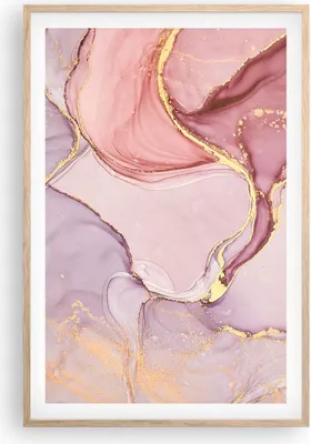 Produktbild von Gerahmtes Poster - Rahmen in heller Eiche - Abstraktion Marmor Rosa - 61x91,5 cm - Wand Bild - Wanddeko - Wandbilder - Kunstposter - Wandposter - Bilderrahmen - Bilder - Kunstdruck - P2NPA61x91-4528