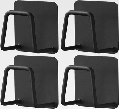 Produktbild von 4 Stück Schwammhalter Küche Ohne Bohren, Schwammhalter Spülbecken als Lappenhalter Spülbecken für Küchenspüle, Platzsparende Schwammablage Küche und Küchen Organizer Spüle(Schwarzer)