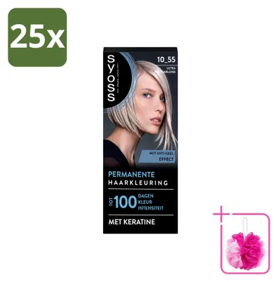 Produktbild von 25 x SYOSS Permanent Coloration 10-55 Ultra Platinablond - Sparpackung - 25 Stücke