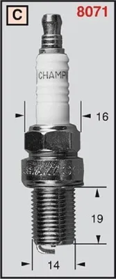 Obrázek produktu pro świeca RC9YC4 ! miedziana