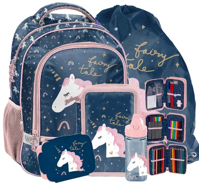 Produktbild von Paso Schulrucksack Set Einhorn Mädchen Grundschule