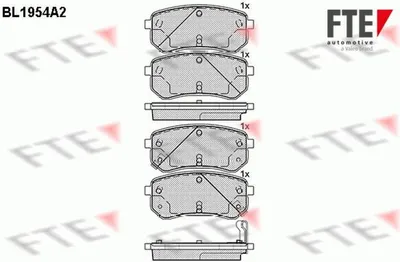 Produktbild von FTE Bremsbeläge Satz Hinten Bremsklötze für HYUNDAI i10 (PA) 9010541