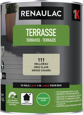 Produktbild von RENAULAC Terrassenfarbe seidenmatt hellgrau 2.5 l