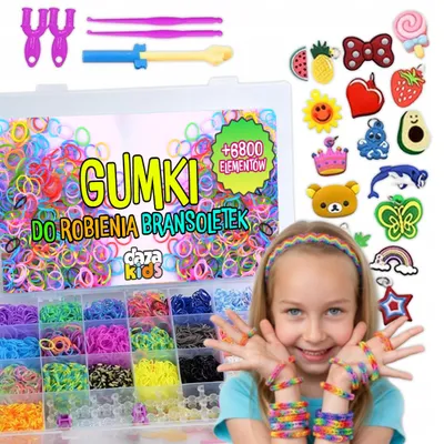 Produktbild von daza kids Gummibänder-Set Groß XXL 6800 Teile für Kinder