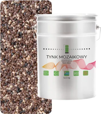 Obrázek produktu pro Hnědá mozaiková omítka z umělé pryskyřice, třída 1, 12,5 kg, mrazuvzdorná