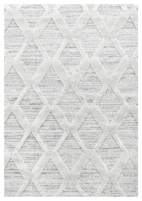 Obrázek produktu pro Carpetsale24 Koberec do Obývacího Pokoje 3D Optika Vysoký Nízký Efekt Skandinávský Boho Design Elegantní Hebký Shaggy, Velikost: 80 cm kulatý