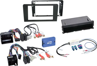 Zdjęcie produktu dla Zestaw 2-DIN z schowkiem kompatybilny z Audi A3(8) 2003-2013 SWC/antena/wzmacniacz