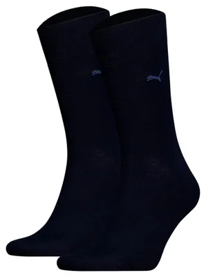Obrázok produktu pre Pánske ponožky PUMA, balenie po 2 kusoch –  klasické, krátke ponožky, logo, jednofarebné, námornícka modrá, veľkosť 47–49