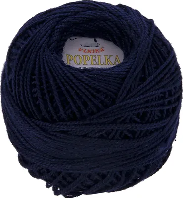 10g Kreuzstickgarn / Häkelgarn Popelka dunkelblau
