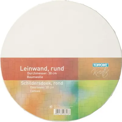 Produktbild von 6 Leinwände Leinwand bespannte Keilrahmen rund D=30cm