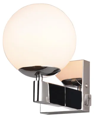 Zdjęcie produktu dla Kinkiet KULA srebrno-odcienie srebra-biały 1xE14x10W metal wym:20x14x14cm IP44 Trio