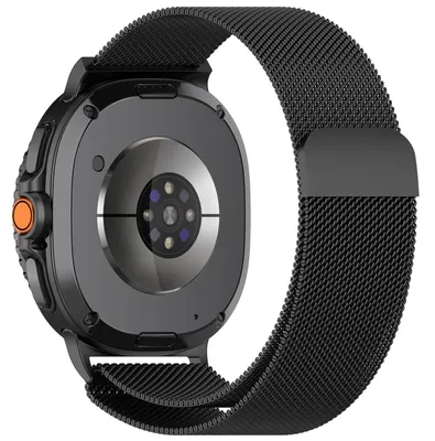 Produktbild von By Qubix Milanaise-Armband - Schwarz - passend für Samsung Galaxy Watch 8 - 40 mm / 44 mm
