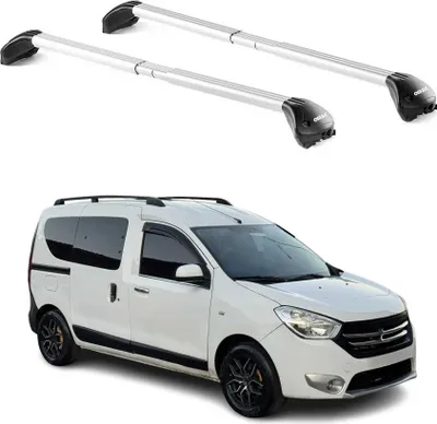 Produktbild von Dachträger Grundtäger für Dacia Dokker 2012-2021 3-5 tür 100kg Alu Silber 2x ABE