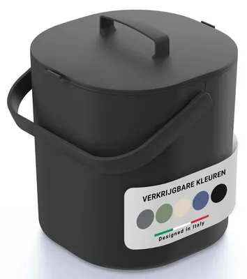 Obrázek produktu pro Kbelík na bioodpad o objemu 6 litrů, s víkem, které lze zavěsit, určený do kuchyně