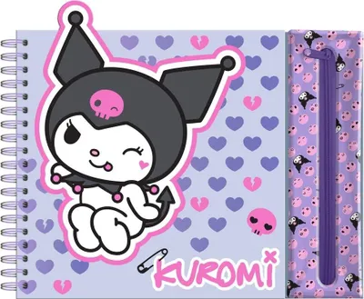Obrázek produktu pro Kuromi Coloring Set for Kids, 12 Markers and 24 Pages