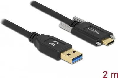 Produktbild von DELOCK SuperSpeed USB Kabel Typ-A St zu USB-C Stecker 2m