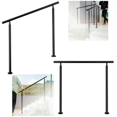 Collage of handrails for stairs, showing different angles and settings.