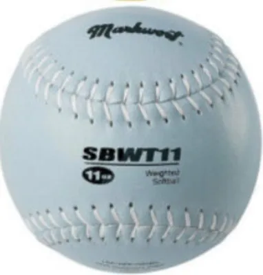 Produktbild von Markwort Weighted Leather Softball for Building Throwing Arm Strenght (SBWT) Weight 11 oz Baseball/Softball Artikel