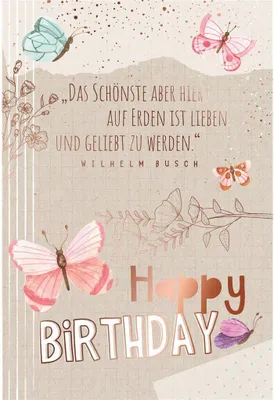 Produktbild von Geburtstag - Glückwunschkarte im Format 11,5 x 17 cm mit Umschlag