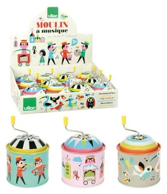 Imagen del producto de Vilac: Set de 12 cajas musicales, diseño Ingela P. Arrhenius. Juguete
